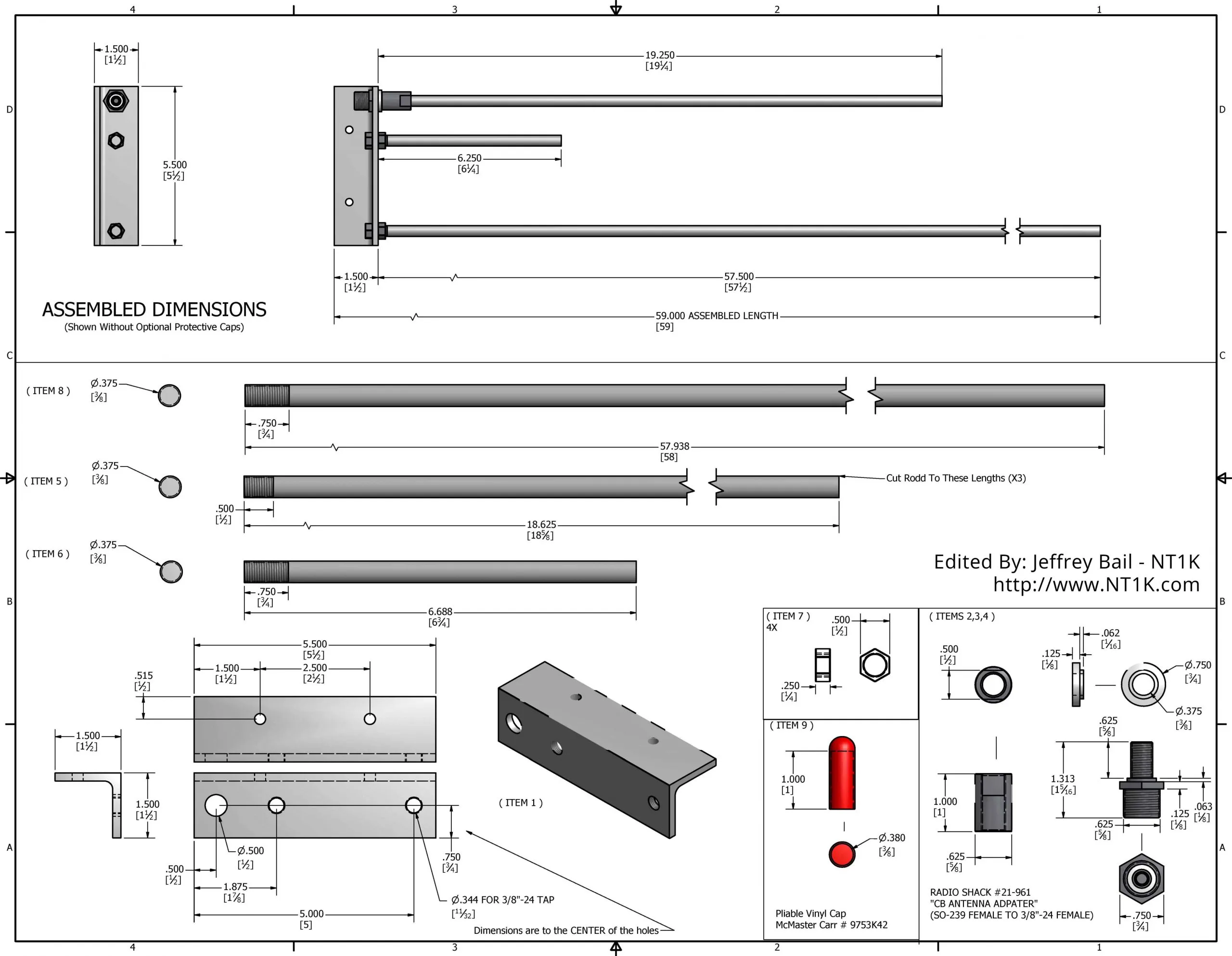 WE7OMG Pockrus Open Stub J-Pole - Side View